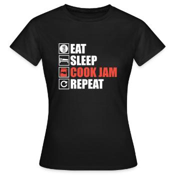 Cuisson de la confiture - T-shirt Femme - noir - Devant - AI Model Female 172 dark (172cm)