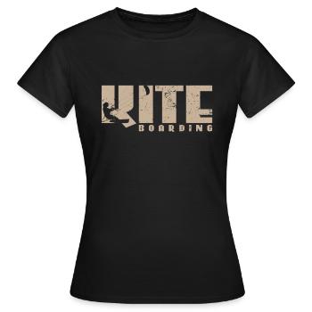 Kite boarding - Women's T-Shirt - black - Front - AI Model Female 172 dark (172cm)