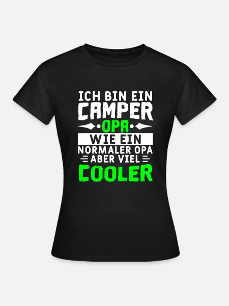 Ich bin ein Camper Opa - Frauen T-Shirt - Schwarz
