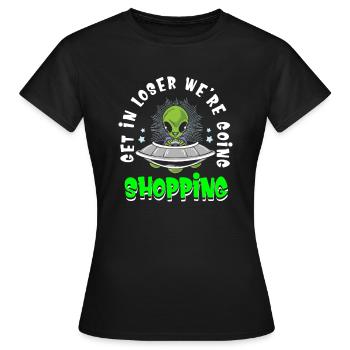 Alien Ufo Alien Aliens Zone 51 - T-shirt Femme - noir - Devant - AI Model Female 172 dark (172cm)