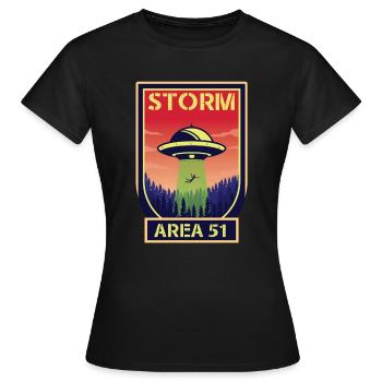 Storm Area 51 - Frauen T-Shirt - Schwarz - Vorne - AI Model Female 172 dark (172cm)
