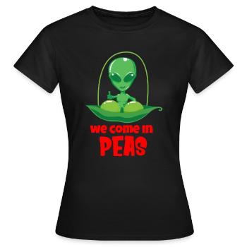 Alien Ufo Alien Aliens Area 51 - Women's T-Shirt - black - Front - AI Model Female 172 dark (172cm)