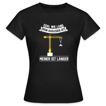 Kran - Frauen T-Shirt - Schwarz - Vorne - AI Model Female 172 dark (172cm)