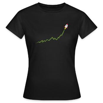 Internet contre Wall Street Course Rocket To The Moon - T-shirt Femme - noir - Devant - AI Model Female 172 dark (172cm)