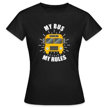 Geschenk Busfahrer Schulbus Bus Papa Kraftfahrer - Frauen T-Shirt - Schwarz - Vorne - AI Model Female 172 dark (172cm)