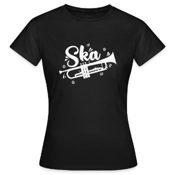 Ska Trompette Swing Jazz Style de Musique - T-shirt Femme - noir - Devant - AI Model Female 172 dark (172cm)