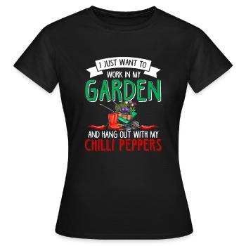 Légumes de jardinage Vegan Pepperoni Pepperoni - T-shirt Femme - noir - Devant - AI Model Female 172 dark (172cm)