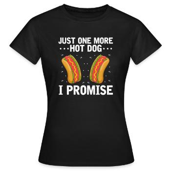 Hot Dog Lover Saucisse Fast Food Hot-dog nourriture - T-shirt Femme - noir - Devant - AI Model Female 172 dark (172cm)