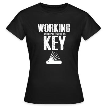 Burglar Locksmith Locking Technician Design - Women's T-Shirt - black - Front - AI Model Female 172 dark (172cm)