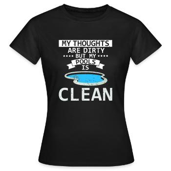 Conceptions de sauveteurs pour les techniciens de piscine - T-shirt Femme - noir - Devant - AI Model Female 172 dark (172cm)