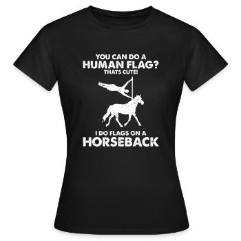 Conception de voûte et conception de chevaux de voûte - T-shirt Femme - noir - Devant - AI Model Female 172 dark (172cm)