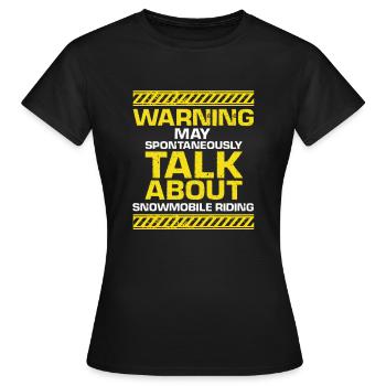 Conception de motoneigistes et de motoneiges - T-shirt Femme - noir - Devant - AI Model Female 172 dark (172cm)