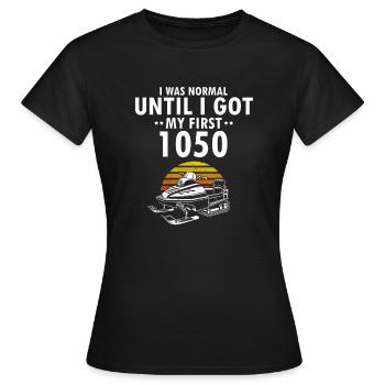 Motoneige et Skidoo Design - T-shirt Femme - noir - Devant - AI Model Female 172 dark (172cm)