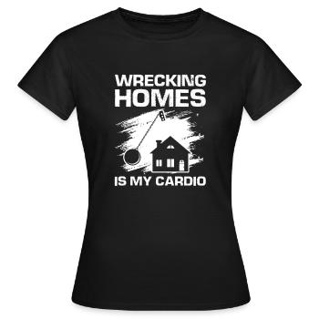Démolition et rénovation de maisons - T-shirt Femme - noir - Devant - AI Model Female 172 dark (172cm)