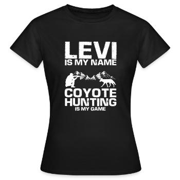Conception de coyote pour les réacteurs de coyote - T-shirt Femme - noir - Devant - AI Model Female 172 dark (172cm)