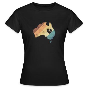 Australien mit Känguru im Outback - Frauen T-Shirt - Schwarz - Vorne - AI Model Female 172 dark (172cm)
