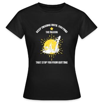 Opérateur de machinerie lourde pour opérateurs d’excavatrices - T-shirt Femme - noir - Devant - AI Model Female 172 dark (172cm)