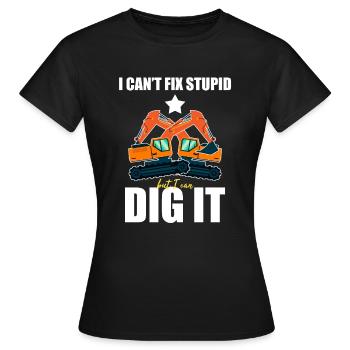 operator and heavy machinery operator - Women's T-Shirt - black - Front - AI Model Female 172 dark (172cm)