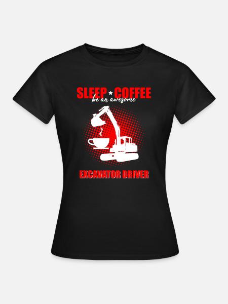 Baggerführer für Bagger und Sandbagger - Frauen T-Shirt - Schwarz