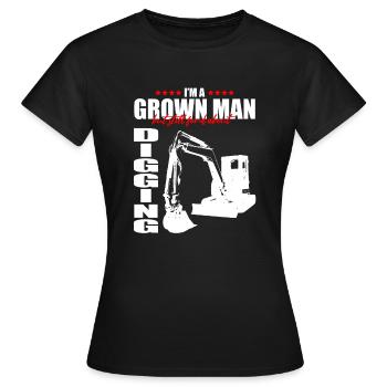 operator and heavy machinery operator - Women's T-Shirt - black - Front - AI Model Female 172 dark (172cm)
