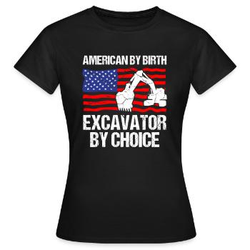 operator and heavy machinery operator - Women's T-Shirt - black - Front - AI Model Female 172 dark (172cm)