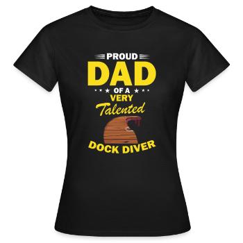 Sports nautiques pour chiens et sports nautiques pour chiens - T-shirt Femme - noir - Devant - AI Model Female 172 dark (172cm)