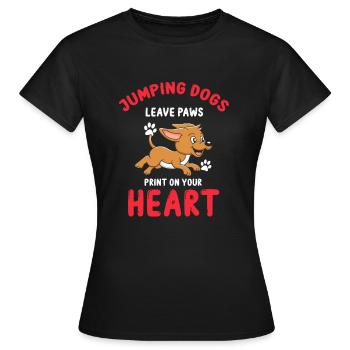 Sports nautiques pour chiens et sports nautiques pour chiens - T-shirt Femme - noir - Devant - AI Model Female 172 dark (172cm)