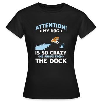 Sports nautiques pour chiens et sports nautiques pour chiens - T-shirt Femme - noir - Devant - AI Model Female 172 dark (172cm)