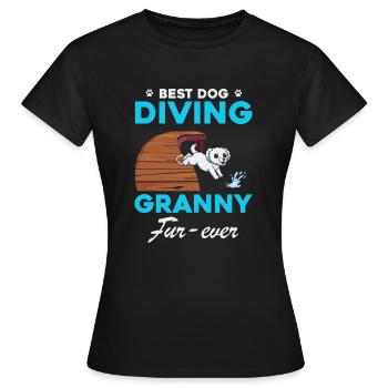 Sports nautiques pour chiens et sports nautiques pour chiens - T-shirt Femme - noir - Devant - AI Model Female 172 dark (172cm)