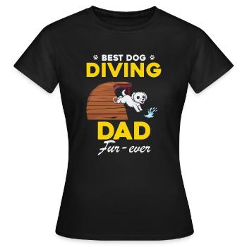 Sports nautiques pour chiens et sports nautiques pour chiens - T-shirt Femme - noir - Devant - AI Model Female 172 dark (172cm)