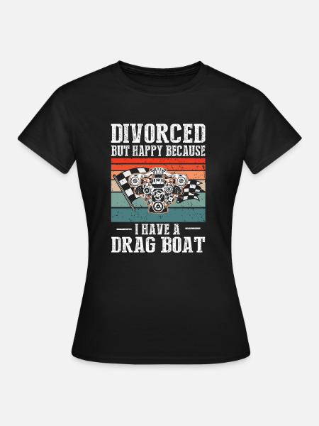Drag Boot Design für Rennbootfahrer - Frauen T-Shirt - Schwarz