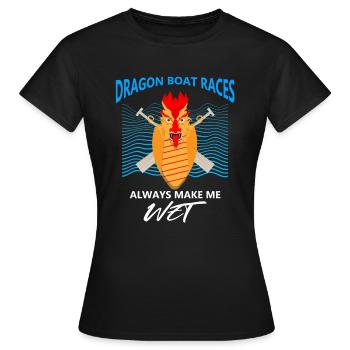 Conception de course de bateaux-dragons pour bateau-dragon - T-shirt Femme - noir - Devant - AI Model Female 172 dark (172cm)