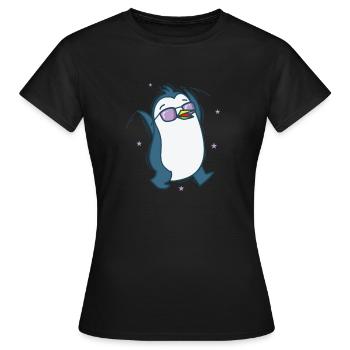 Pingouin Antarctique Animal Oiseau - T-shirt Femme - noir - Devant - AI Model Female 172 dark (172cm)