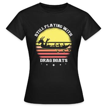 Bateau-dragon et équipage de bateau-dragon - T-shirt Femme - noir - Devant - AI Model Female 172 dark (172cm)