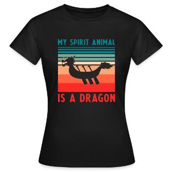 Entraîneur de bateau-dragon et bateau-dragon - T-shirt Femme - noir - Devant - AI Model Female 172 dark (172cm)