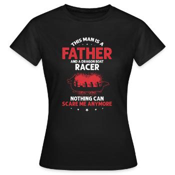 Entraîneur de bateau-dragon et bateau-dragon - T-shirt Femme - noir - Devant - AI Model Female 172 dark (172cm)