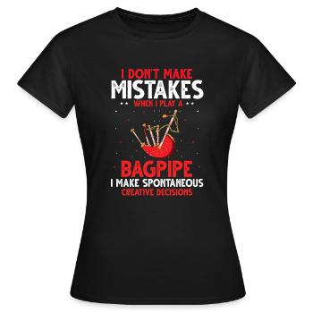 Dudelsack für Dudelsackspieler und Schotten - Frauen T-Shirt - Schwarz - Vorne - AI Model Female 172 dark (172cm)