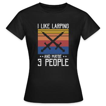 Citation de jeu de rôle pour Larper et Larp - T-shirt Femme - noir - Devant - AI Model Female 172 dark (172cm)