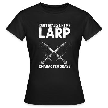 Jeu de rôle en direct pour PNJ et jeu de rôle RPG - T-shirt Femme - noir - Devant - AI Model Female 172 dark (172cm)