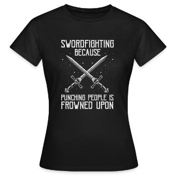 Citation de jeu de rôle pour Larper et Larp - T-shirt Femme - noir - Devant - AI Model Female 172 dark (172cm)