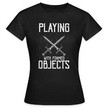 Jeu de rôle en direct pour PNJ et jeu de rôle RPG - T-shirt Femme - noir - Devant - AI Model Female 172 dark (172cm)