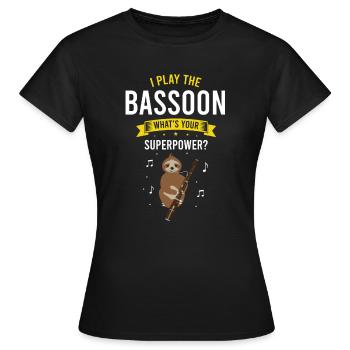 Orchestra and woodwind instrument - Women's T-Shirt - black - Front - AI Model Female 172 dark (172cm)