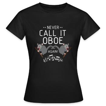 Bassoonist design for woodwind orchestra - Women's T-Shirt - black - Front - AI Model Female 172 dark (172cm)
