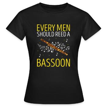 Orchestra and woodwind instrument - Women's T-Shirt - black - Front - AI Model Female 172 dark (172cm)