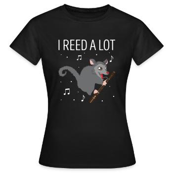 Instrument à vent en bois et instrument à vent basson - T-shirt Femme - noir - Devant - AI Model Female 172 dark (172cm)