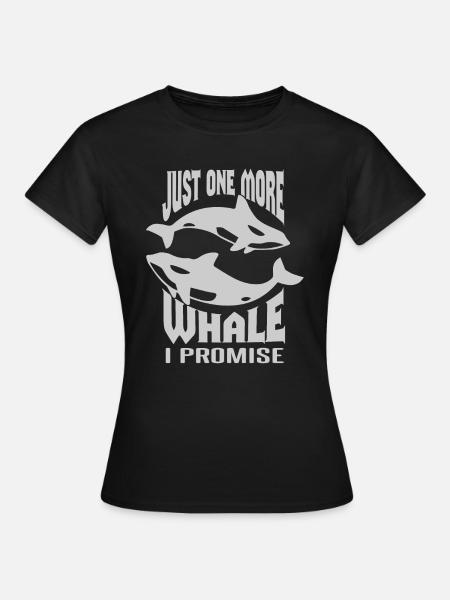 Observation des orques pour les baleines à bosse et les baleines de mer - T-shirt Femme - noir