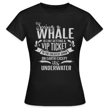 Meeressäuger für Orca-Beobachtung und Buckelwal - Frauen T-Shirt - Schwarz - Vorne - AI Model Female 172 dark (172cm)