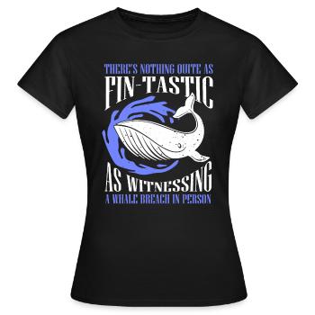 Whale design for whales and blue whales or beluga whales - Women's T-Shirt - black - Front - AI Model Female 172 dark (172cm)