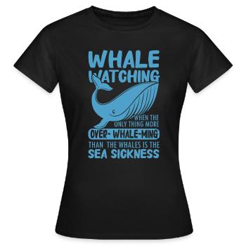 Meeressäuger für Orca-Beobachtung und Buckelwal - Frauen T-Shirt - Schwarz - Vorne - AI Model Female 172 dark (172cm)