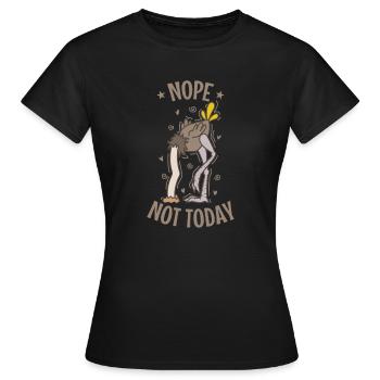Nope Not Today Strauß Kopf im Sand Laufvogel - Frauen T-Shirt - Schwarz - Vorne - AI Model Female 172 dark (172cm)